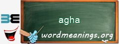 WordMeaning blackboard for agha